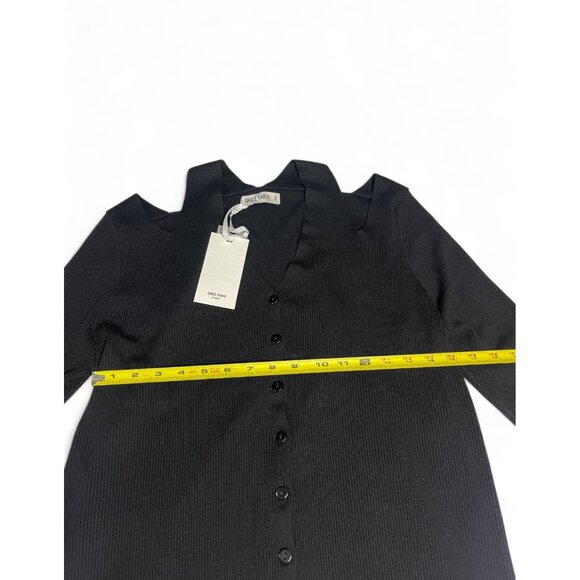 Grace Karin Women's Black Ribbed Cardigan Sweater With Button Front 2XL - Picture 10 of 11